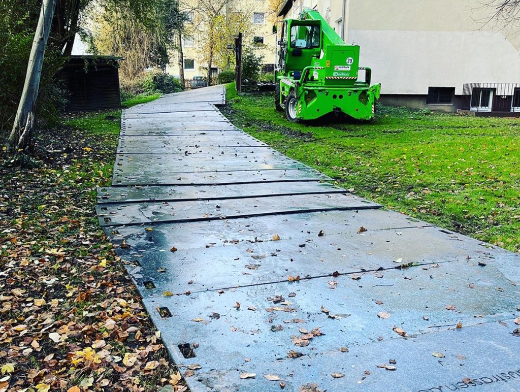 Bodenschutzplatten für ein Balkonbauprojekt in Dortmund